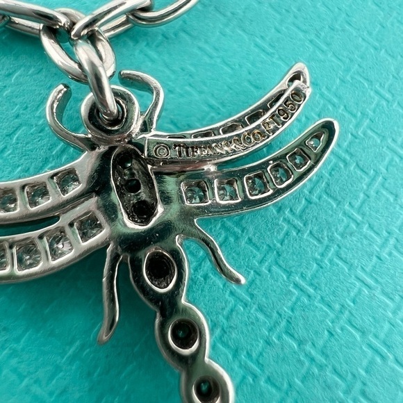 RARE Tiffany & Co. Platinum Diamond Dragonfly Bracelet 7.675" 🪲 - Picture 5 of 7